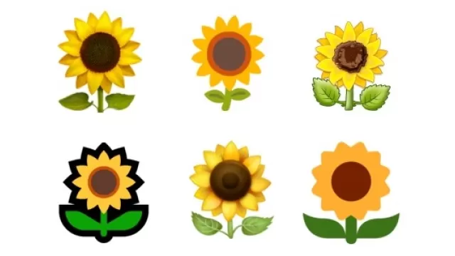 exemple du même emoji sur différentes plateformes
